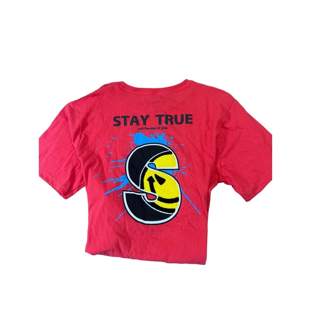 Seven Souls Stay True Until the End of Time Graphic Tee Shirt Size Large Red NWT